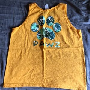 Pawz large gold tank top